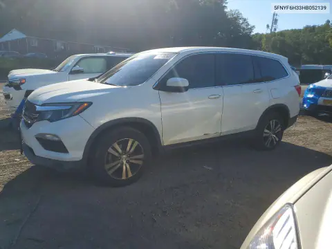 5FNYF6H33HB052139 — 2017 Honda Pilot, Передняя часть, фото до ремонта