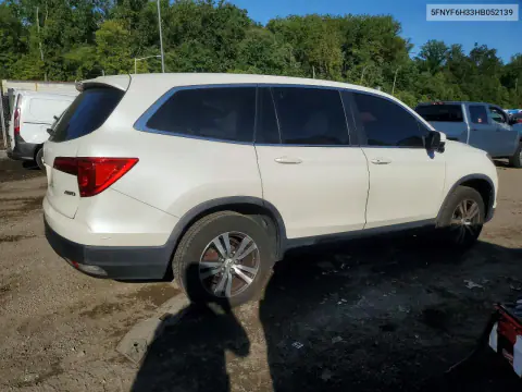 2017 Honda Pilot Ex VIN 5FNYF6H33HB052139 фото 3