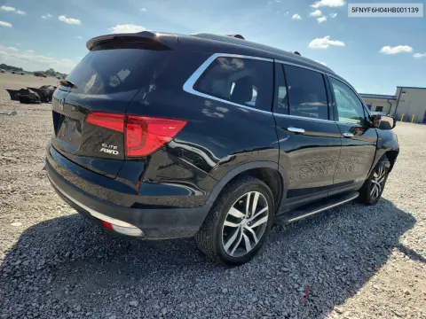 2017 Honda Pilot Elite VIN 5FNYF6H04HB001139 фото 3