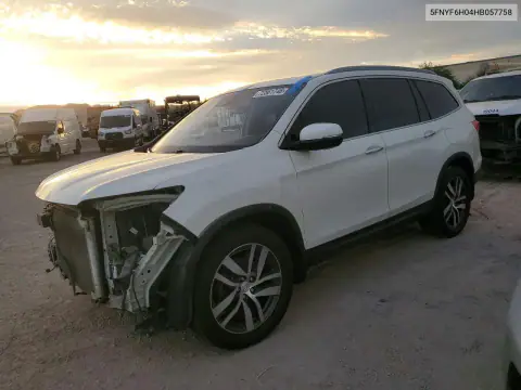 5FNYF6H04HB057758 — 2017 Honda Pilot, Передняя часть, фото до ремонта