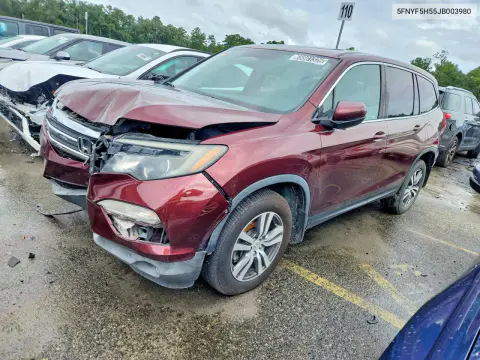 5FNYF5H55JB003980 — 2018 Honda Pilot, Передняя часть, фото до ремонта