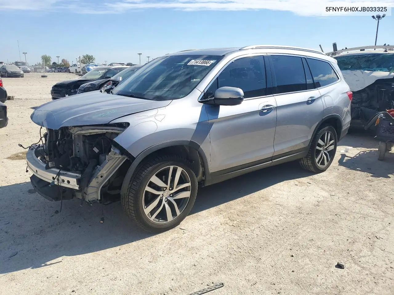 2018 Honda Pilot Elite VIN 5FNYF6H0XJB033325 фото 1