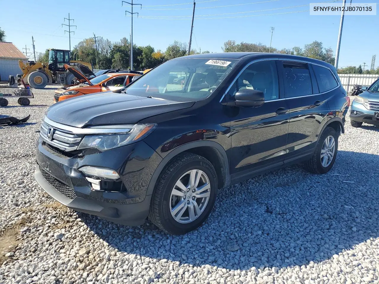 5FNYF6H12JB070135 Honda Pilot 2018 — повреждение Задняя часть, фото до ремонта