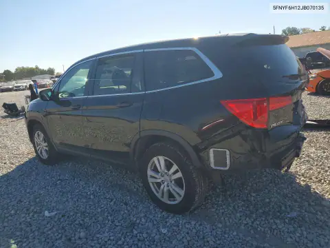 5FNYF6H12JB070135 — 2018 Honda Pilot, фото 2 с аукциона Copart, Задняя часть