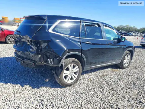 5FNYF6H12JB070135 — 2018 Honda Pilot, фото 3 с аукциона Copart, Задняя часть