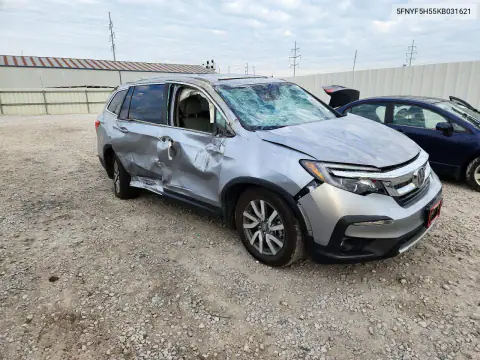 5FNYF5H55KB031621 — 2019 Honda Pilot, фото 4 с аукциона Copart, Опрокидывание