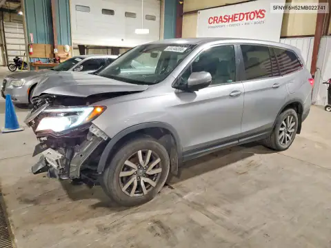 5FNYF6H52MB022741 — 2021 Honda Pilot, Повреждения со всех сторон, фото до ремонта