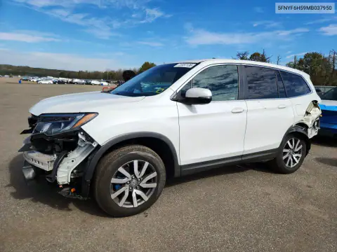 5FNYF6H59MB037950 — 2021 Honda Pilot, Задняя часть, фото до ремонта
