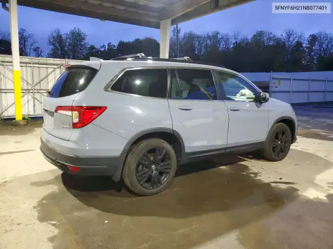 2022 Honda Pilot Se VIN 5FNYF6H21NB077401 фото 3