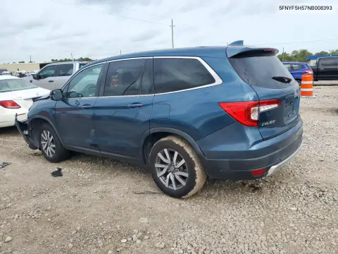 2022 Honda Pilot Exl VIN 5FNYF5H57NB008393 фото 2