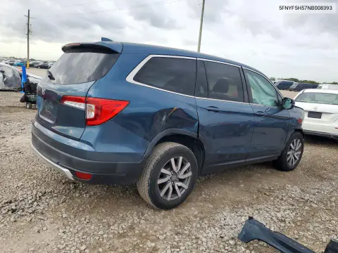 2022 Honda Pilot Exl VIN 5FNYF5H57NB008393 фото 3