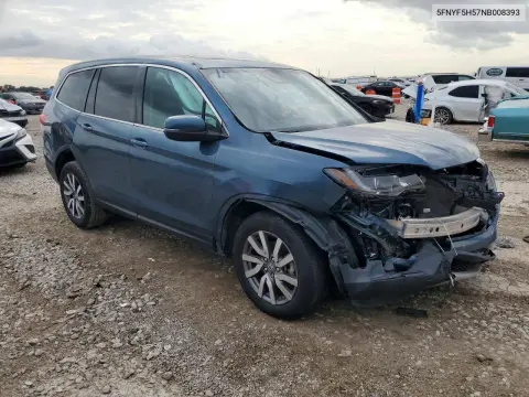 2022 Honda Pilot Exl VIN 5FNYF5H57NB008393 фото 4
