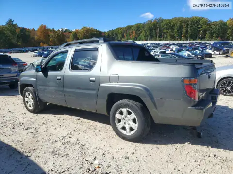 2007 Honda Ridgeline Rts VIN 2HJYK16427H510364 фото 2
