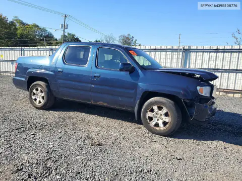 2009 Honda Ridgeline Rts VIN 5FPYK16439B108776 фото 4