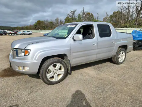5FPYK1F51BB452802 — 2011 Honda Ridgeline, Мелкие вмятины и царапины, фото до ремонта