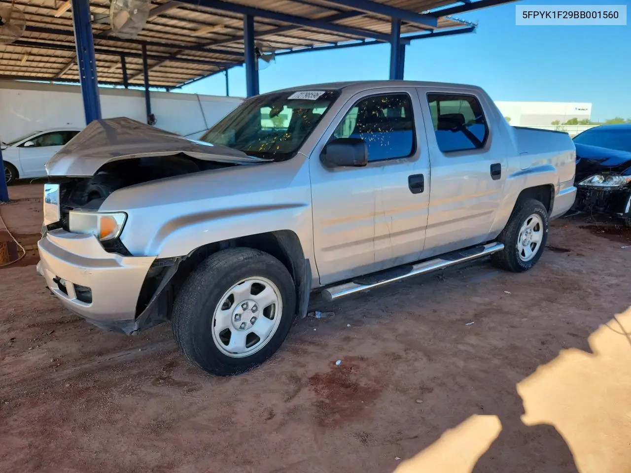 5FPYK1F29BB001560 Honda Ridgeline 2011 — повреждение Передняя часть, фото до ремонта