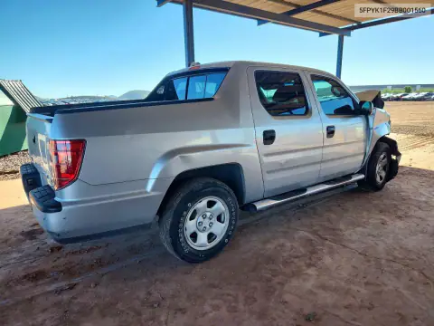 5FPYK1F29BB001560 — 2011 Honda Ridgeline, фото 3 с аукциона Copart, Передняя часть