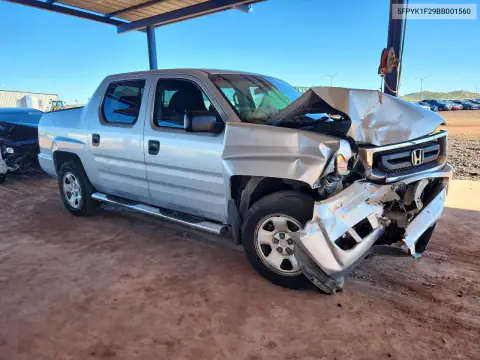 5FPYK1F29BB001560 — 2011 Honda Ridgeline, фото 4 с аукциона Copart, Передняя часть