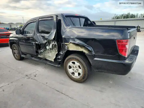 5FPYK1F27BB007244 — 2011 Honda Ridgeline, фото 2 с аукциона Copart, Сторона