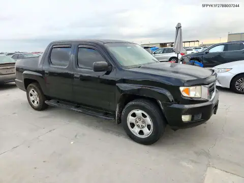 5FPYK1F27BB007244 — 2011 Honda Ridgeline, фото 4 с аукциона Copart, Сторона