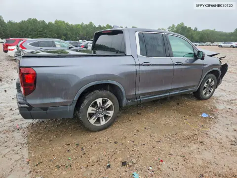 2017 Honda Ridgeline Rtl VIN 5FPYK3F66HB030120 фото 3