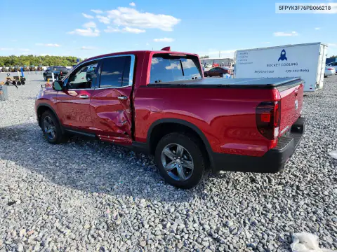 5FPYK3F76PB066218 — 2023 Honda Ridgeline, фото 2 с аукциона Copart, Боковая часть