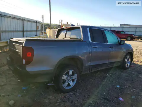 2025 Honda Ridgeline Rtl VIN 5FPYK3F52SB036589 фото 3