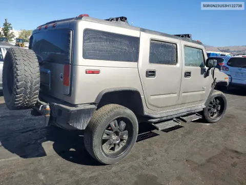 2003 Hummer H2 VIN 5GRGN23U53H122738 фото 3