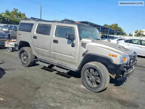 2003 Hummer H2 VIN 5GRGN23U53H122738 фото 4