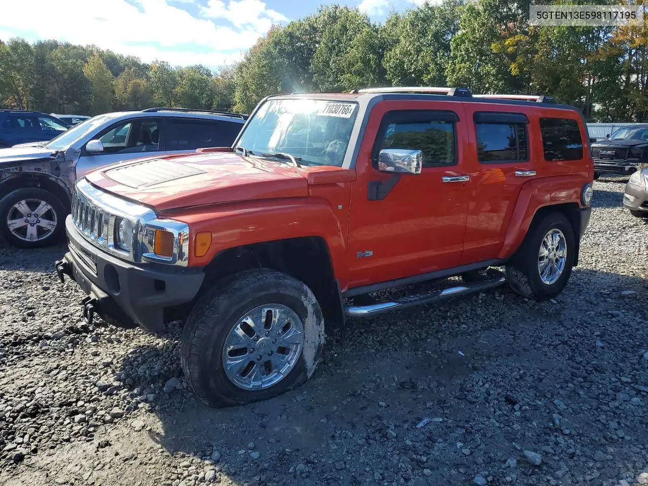 2009 Hummer H3 VIN 5GTEN13E598117195 фото 1