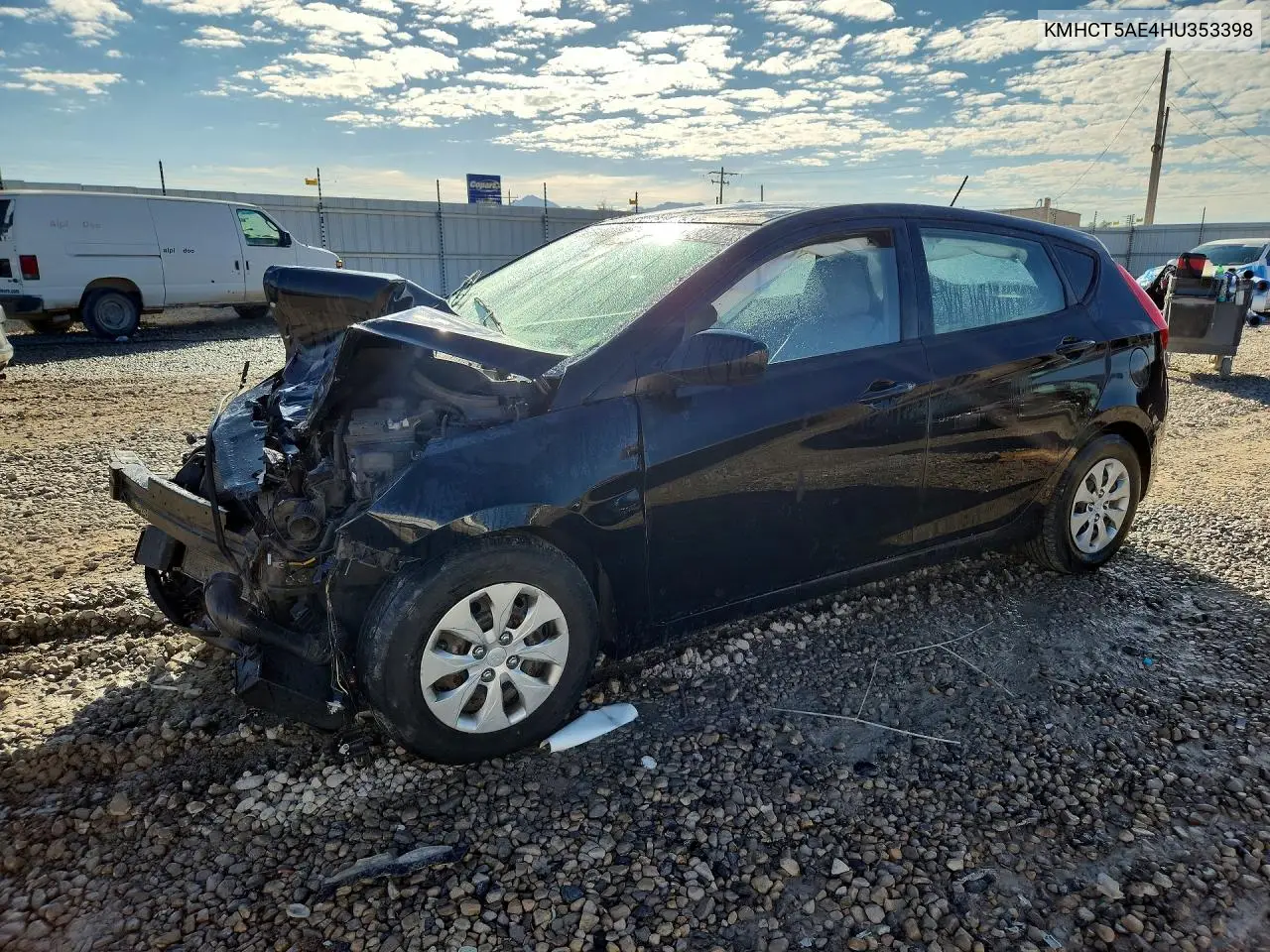 KMHCT5AE4HU353398 Hyundai Accent 2017 — повреждение Передняя часть, фото до ремонта