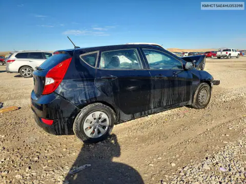 KMHCT5AE4HU353398 — 2017 Hyundai Accent, фото 3 с аукциона Copart, Передняя часть