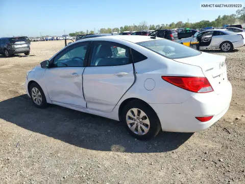 2017 Hyundai Accent Se VIN KMHCT4AE7HU359223 фото 2
