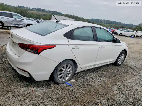 2018 Hyundai Accent Sel VIN 3KPC24A33JE017858 фото 3