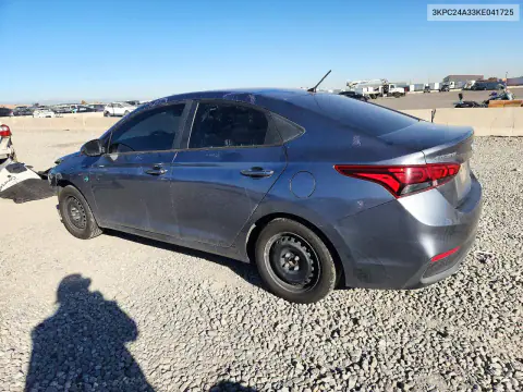 2019 Hyundai Accent Se VIN 3KPC24A33KE041725 фото 2