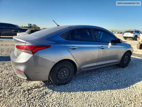 2019 Hyundai Accent Se VIN 3KPC24A33KE041725 фото 3