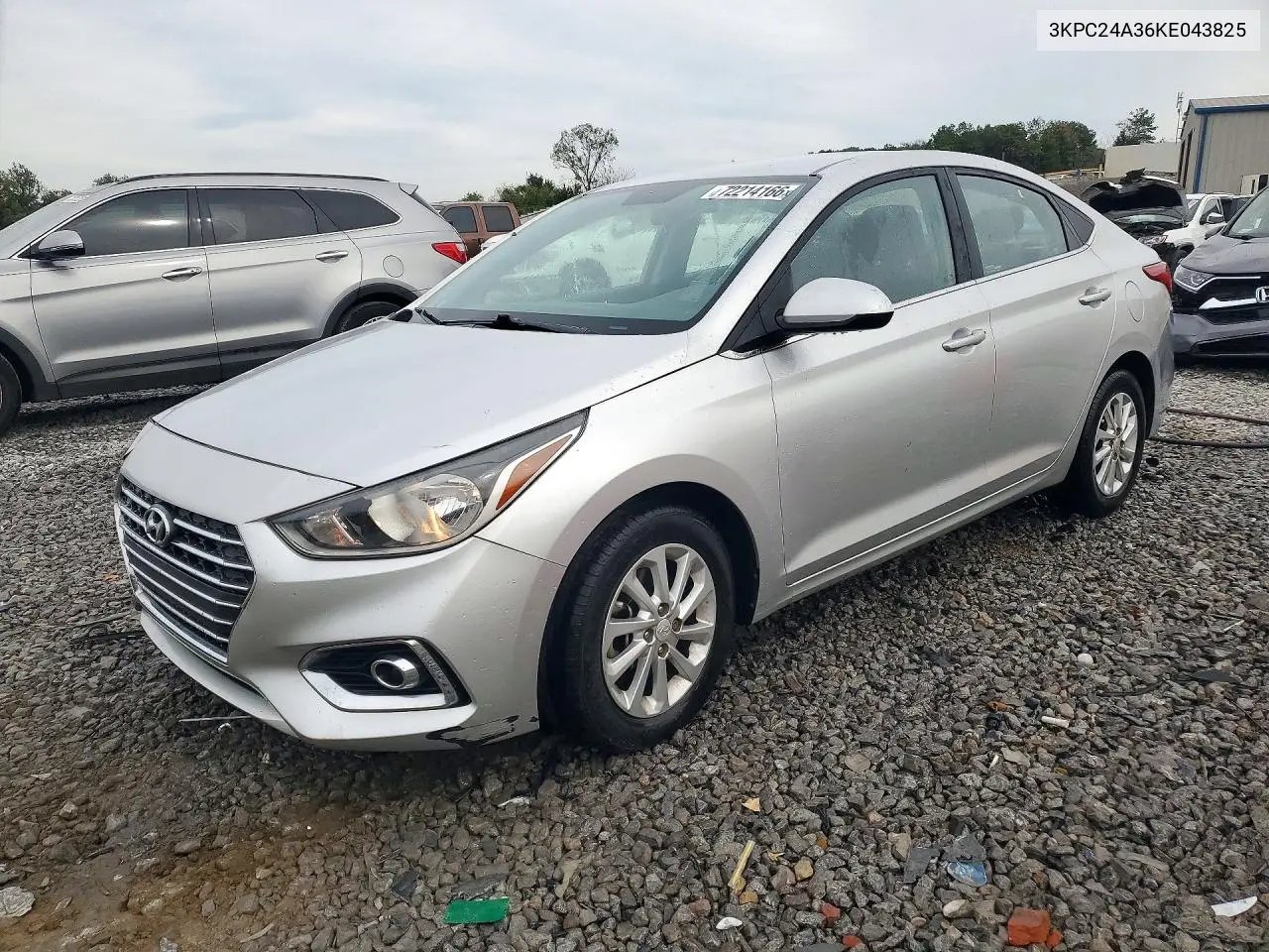 2019 Hyundai Accent Sel VIN 3KPC24A36KE043825 фото 1
