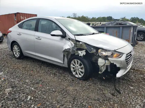 2019 Hyundai Accent Sel VIN 3KPC24A36KE043825 фото 4
