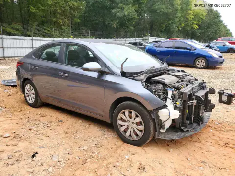 2019 Hyundai Accent Se VIN 3KPC24A31KE052707 фото 4
