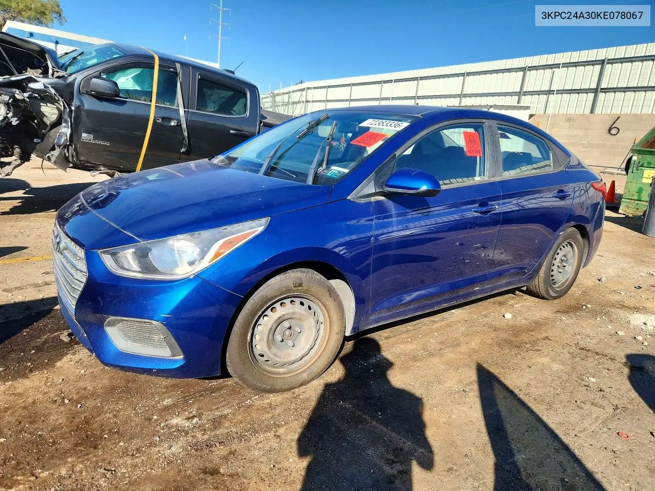 2019 Hyundai Accent Se VIN 3KPC24A30KE078067 фото 1