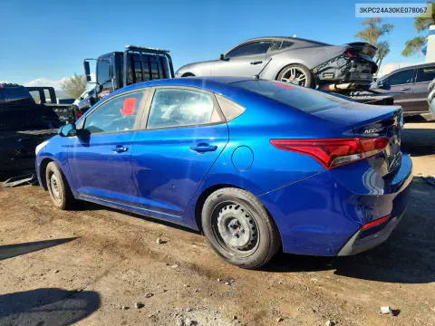 2019 Hyundai Accent Se VIN 3KPC24A30KE078067 фото 2