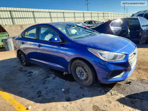 2019 Hyundai Accent Se VIN 3KPC24A30KE078067 фото 4
