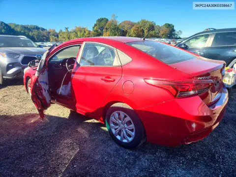 2019 Hyundai Accent Se VIN 3KPC24A30KE038667 фото 2