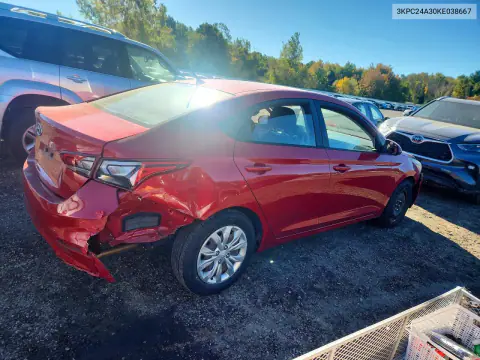 2019 Hyundai Accent Se VIN 3KPC24A30KE038667 фото 3