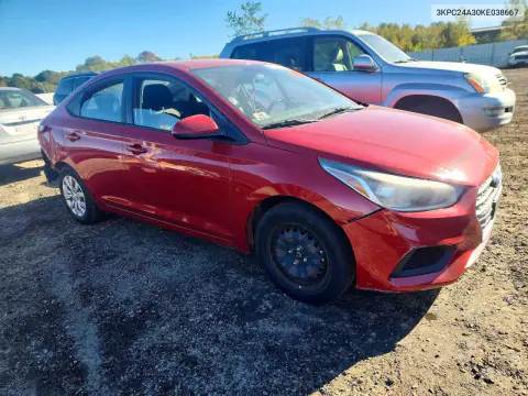 2019 Hyundai Accent Se VIN 3KPC24A30KE038667 фото 4