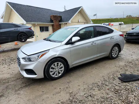 3KPC24A31KE070186 — 2019 Hyundai Accent, Передняя часть, фото до ремонта