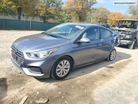 3KPC24A31KE088641 — 2019 Hyundai Accent, Задняя часть, фото до ремонта