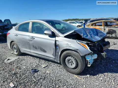 2021 Hyundai Accent Se VIN 3KPC24A62ME149928 фото 4