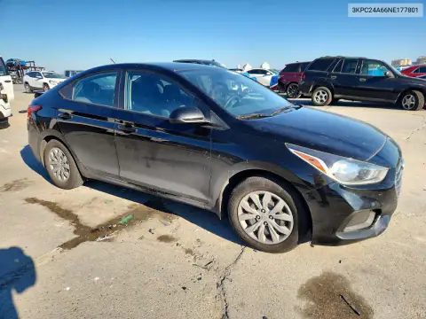 3KPC24A66NE177801 — 2022 Hyundai Accent, фото 4 с аукциона Copart, Задняя часть