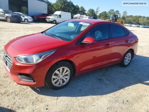 3KPC24A62NE168142 — 2022 Hyundai Accent, Естественный износ, фото до ремонта
